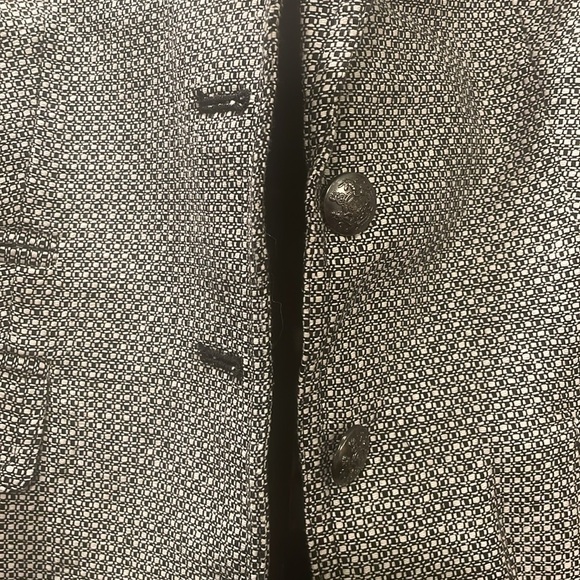 NWT banana republic blazer women’s 6: black and white stitched pattern - Picture 2 of 4